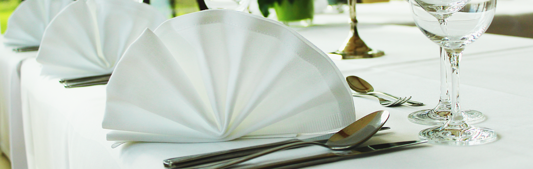 Cloth napkins for the restaurant