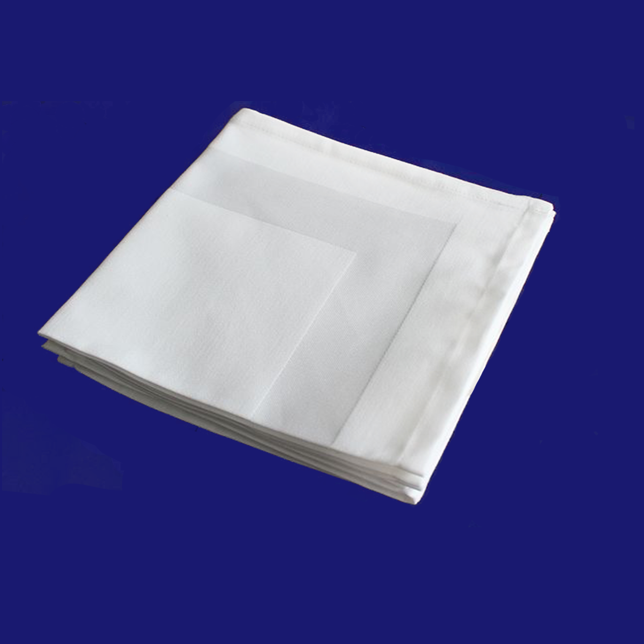 6 cloth napkins, Padua, white, with satin band, 40x40 cm