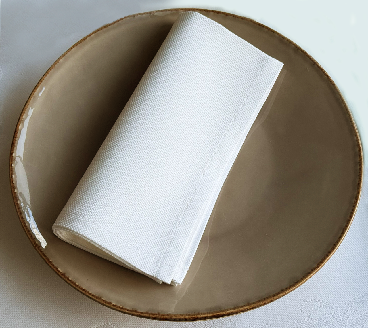 Stoffserviette Faro weiss ohne Muster